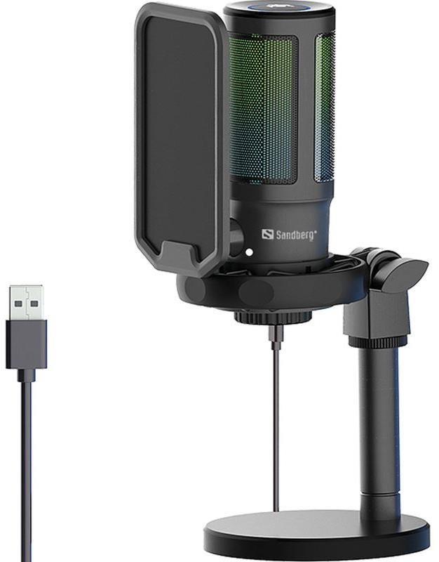 Sandberg streamovací USB mikrofon , RGB