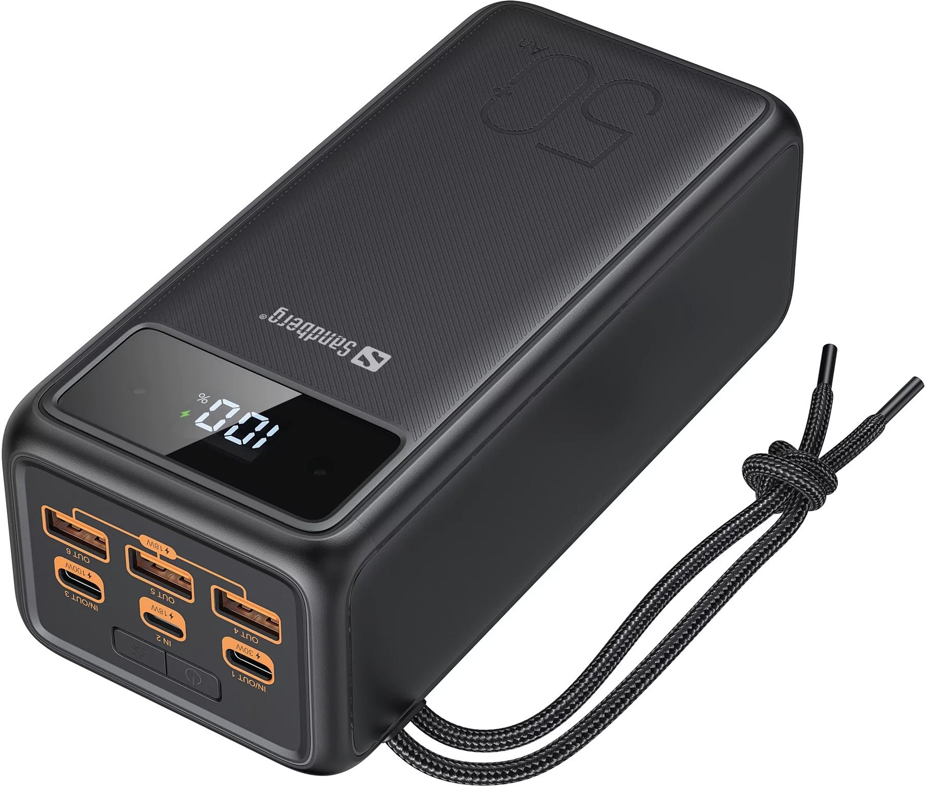 Sandberg Powerbank USB-C PD 130 W 50000, fekete
