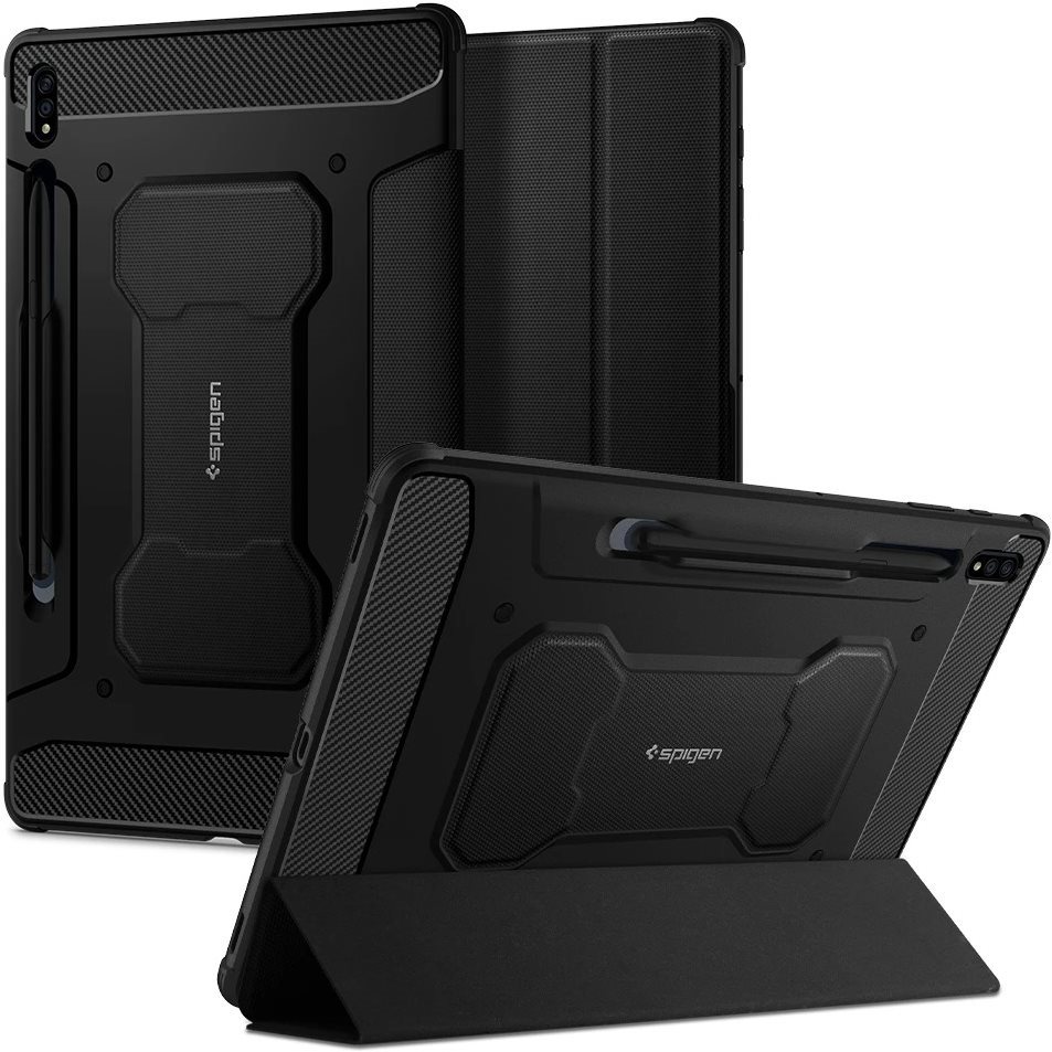 Spigen Rugged Armor Pro fekete Samsung Galaxy Tab S7+/S8+