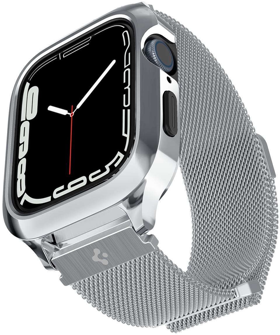 Spigen Metal Fit Pro Silver Apple Watch 8/7 45mm tok