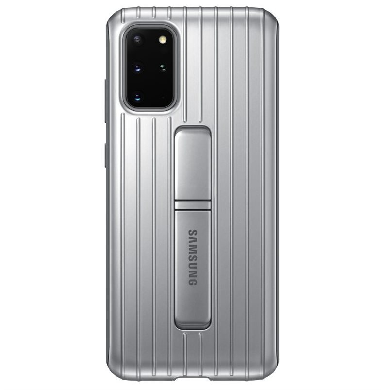 Samsung Galaxy S20+ ezüst ütésálló állványos tok