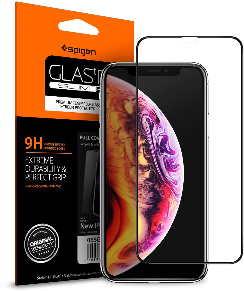 Spigen Glass FC HD Black iPhone 11 Pro/ XS/ X üvegfólia