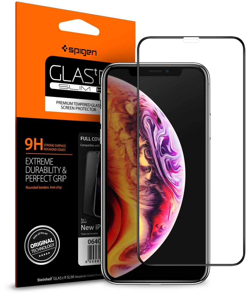 Spigen Glass FC HD Black iPhone 11/ XR üvegfólia