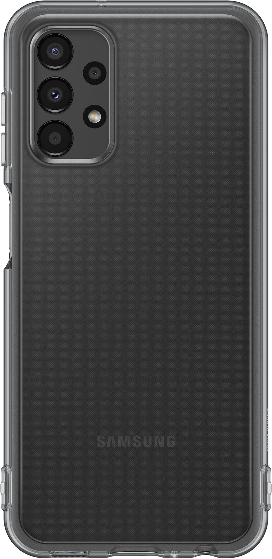 Samsung Galaxy A13 Félig átlátszó hátlap tok fekete