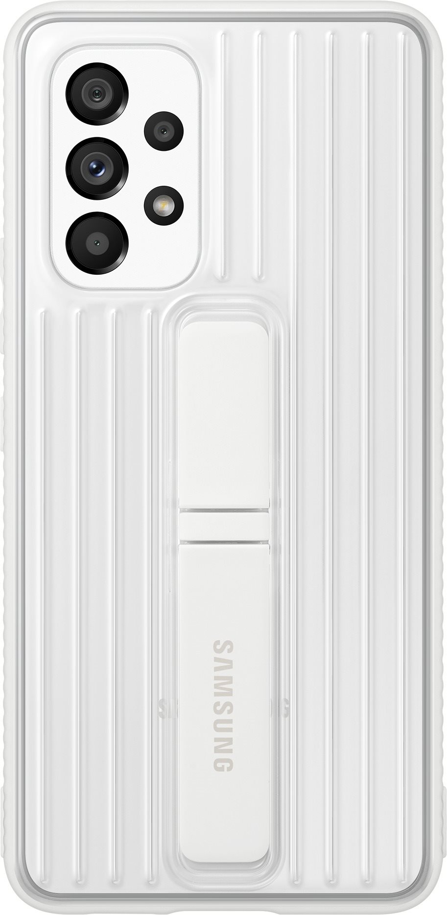 Samsung Galaxy A53 5G Edzett hátlapvédő tok állvánnyal fehér