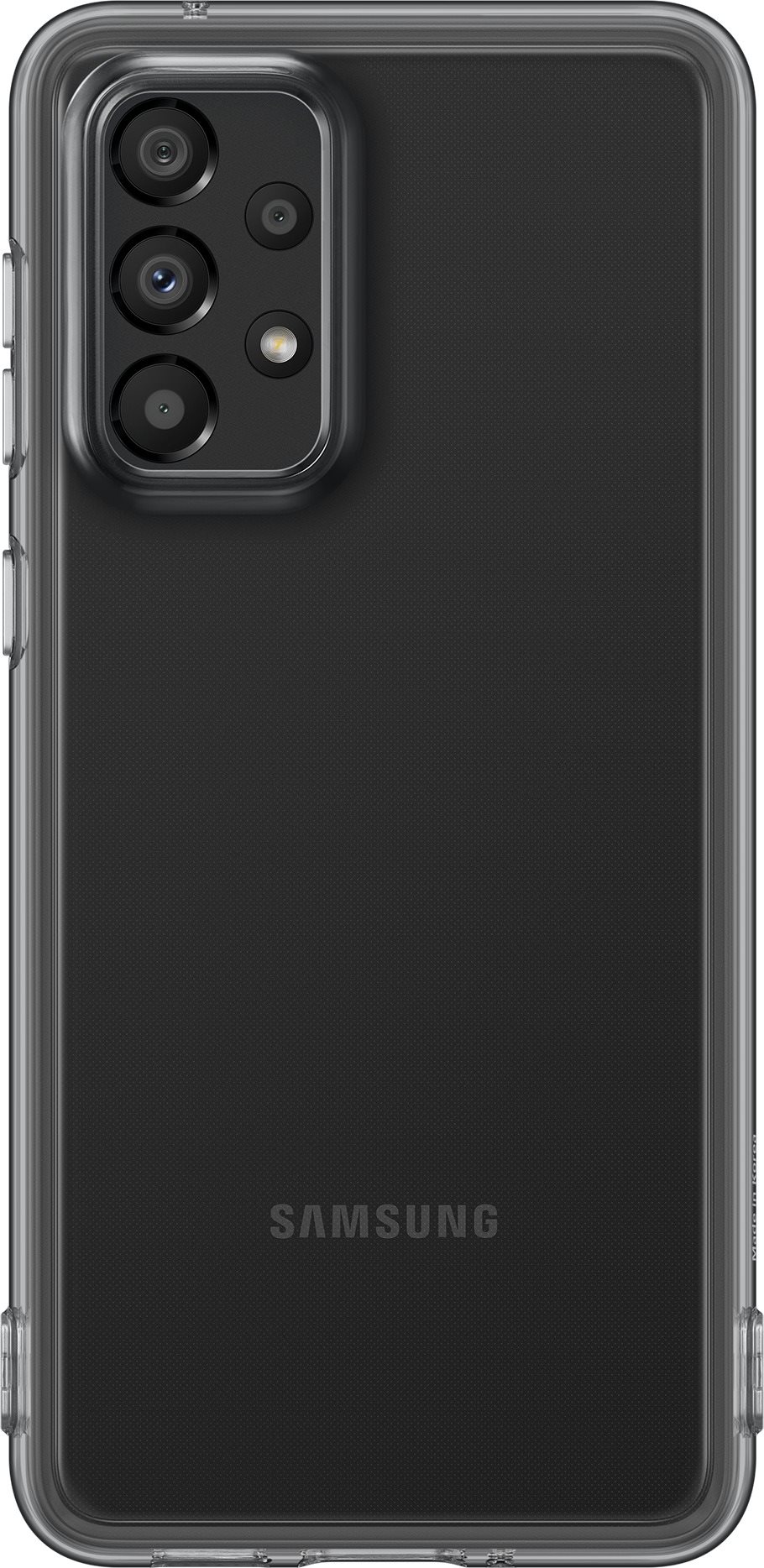 Samsung Galaxy A33 5G Félig átlátszó hátlap tok fekete