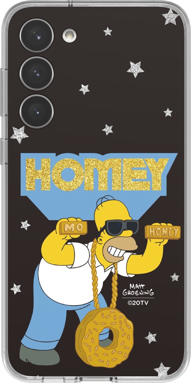 Samsung Galaxy S23+ Telefon tok keret Simpson család Frame fekete