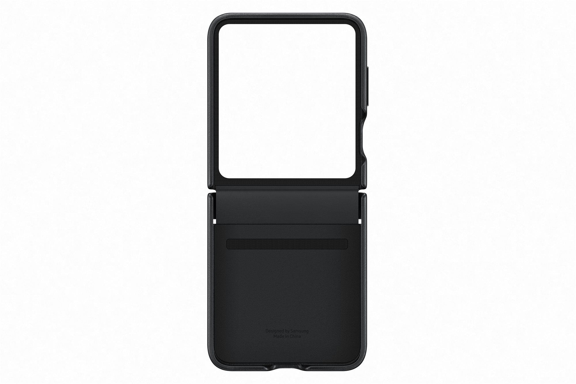 Kryt na mobil Samsung Galaxy Z Flip5 Zadní kryt z eko kůže černý