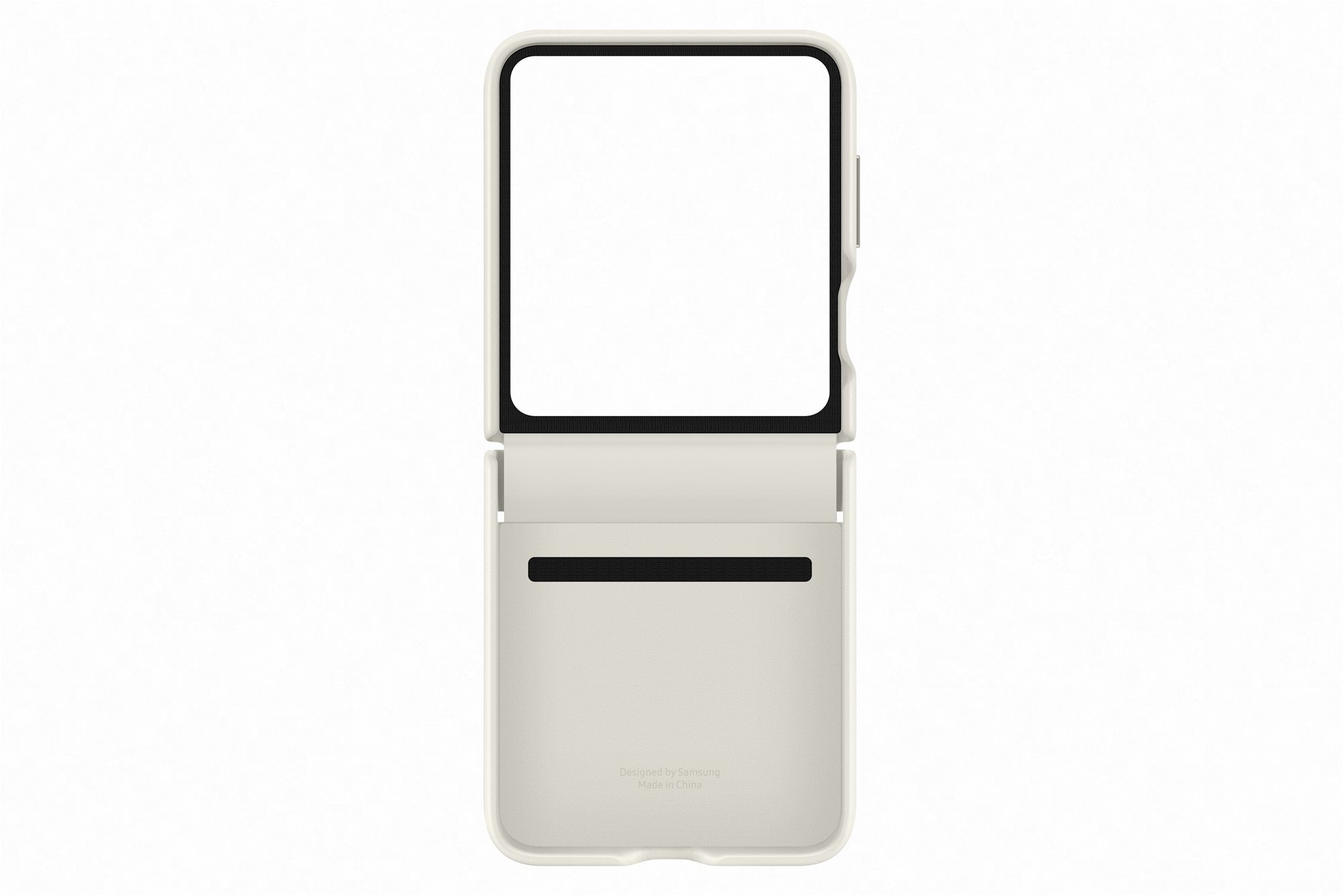 Kryt na mobil Samsung Galaxy Z Flip5 Zadní kryt z eko kůže krémový