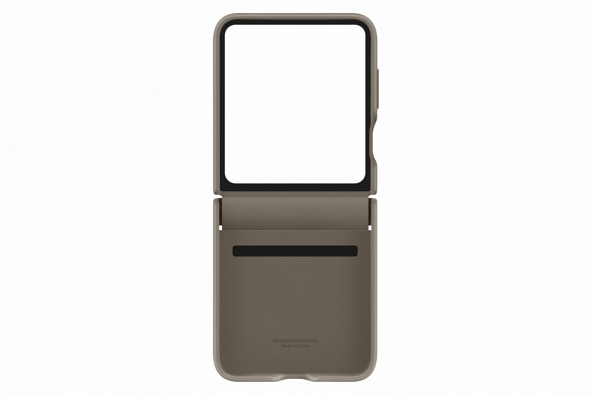 Kryt na mobil Samsung Galaxy Z Flip5 Zadní kryt z eko kůže šedohnědý