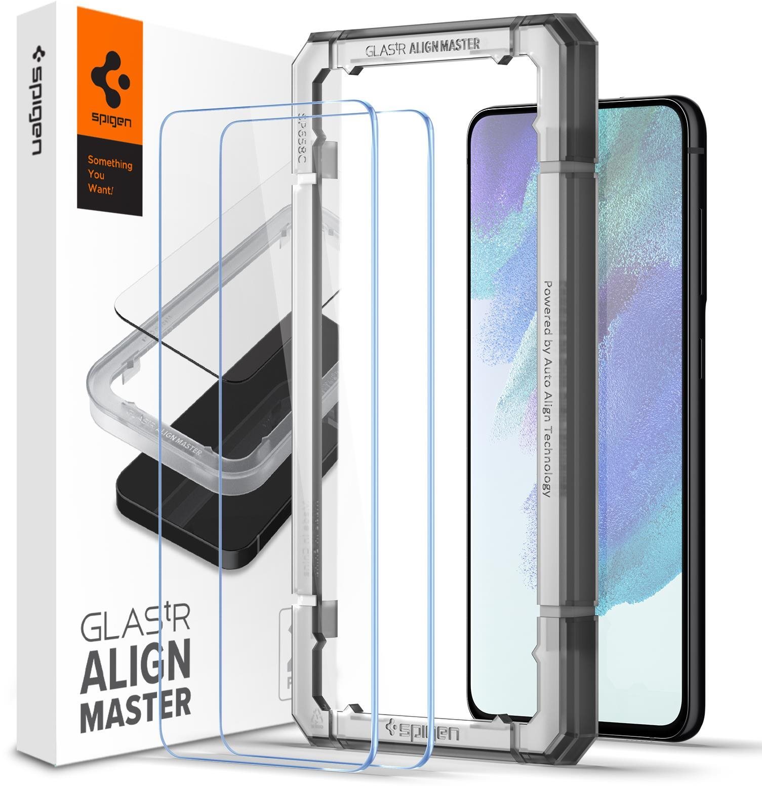 Spigen Glas.tR AlignMaster 2 Pack Samsung Galaxy S21 FE 5G üvegfólia