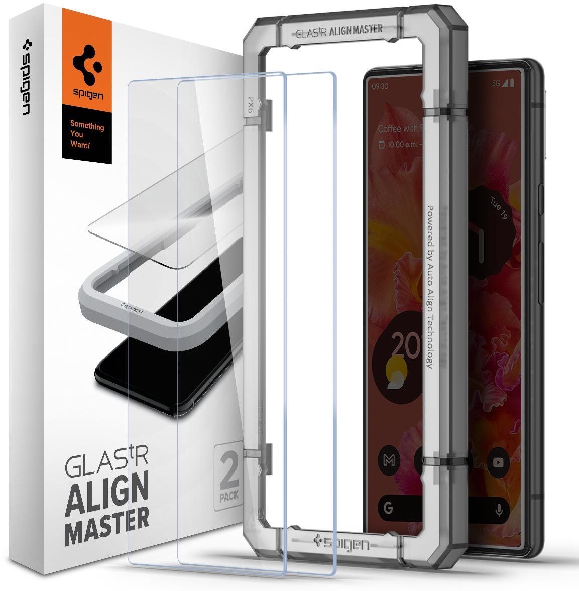 Spigen Glas.tR AlignMaster 2 Pack Google Pixel 6 üvegfólia