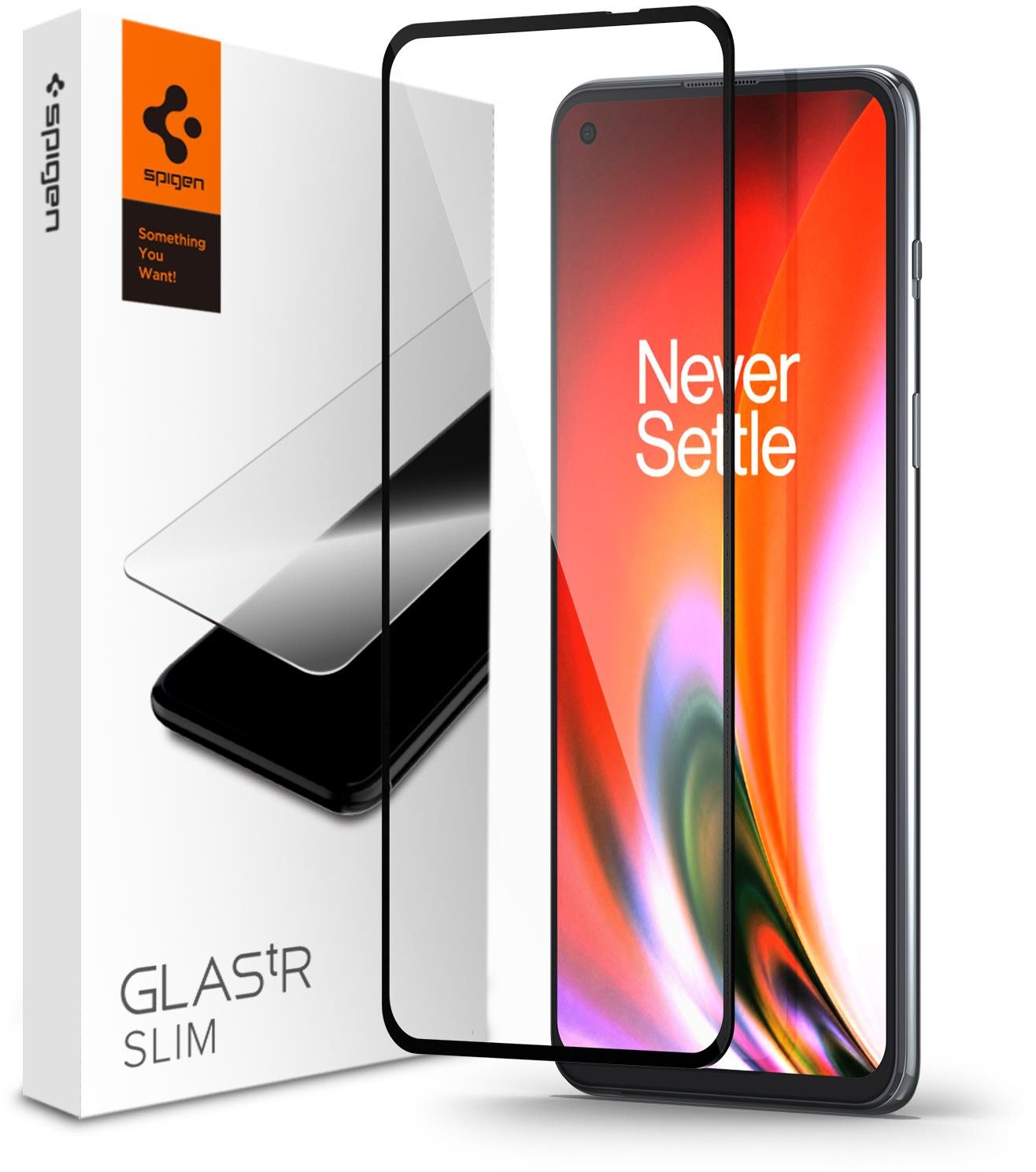 Spigen Glass 1 Pack FC Black OnePlus Nord 2 5G/Nord CE 5G üvegfólia