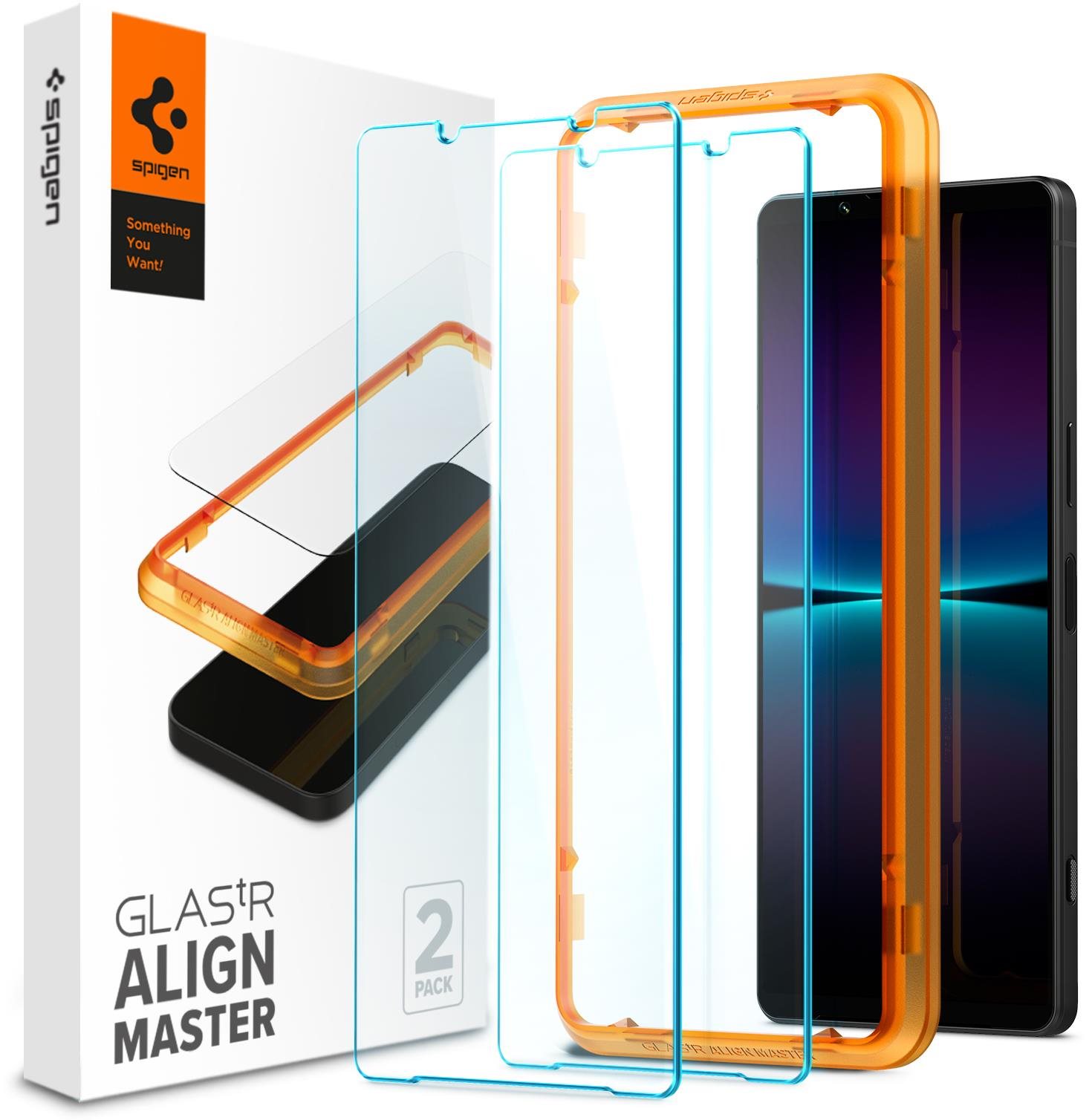 Spigen Glass AlignMaster 2 Pack Sony Xperia 1 IV üvegfólia