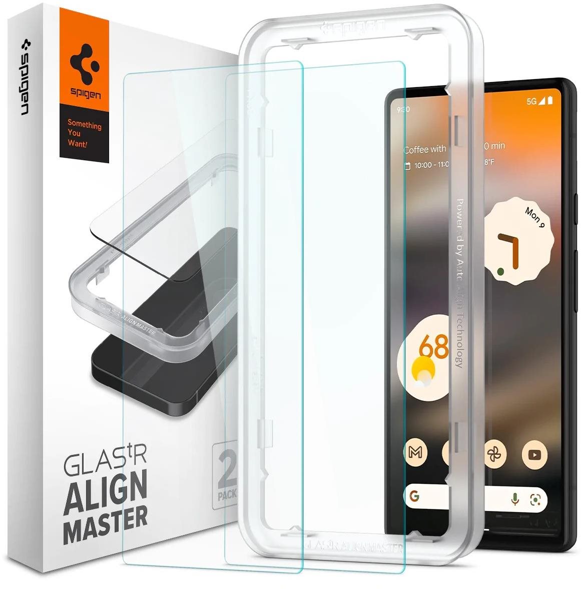 Spigen Glass AlignMaster 2 Pack Clear Google Pixel 6a üvegfólia
