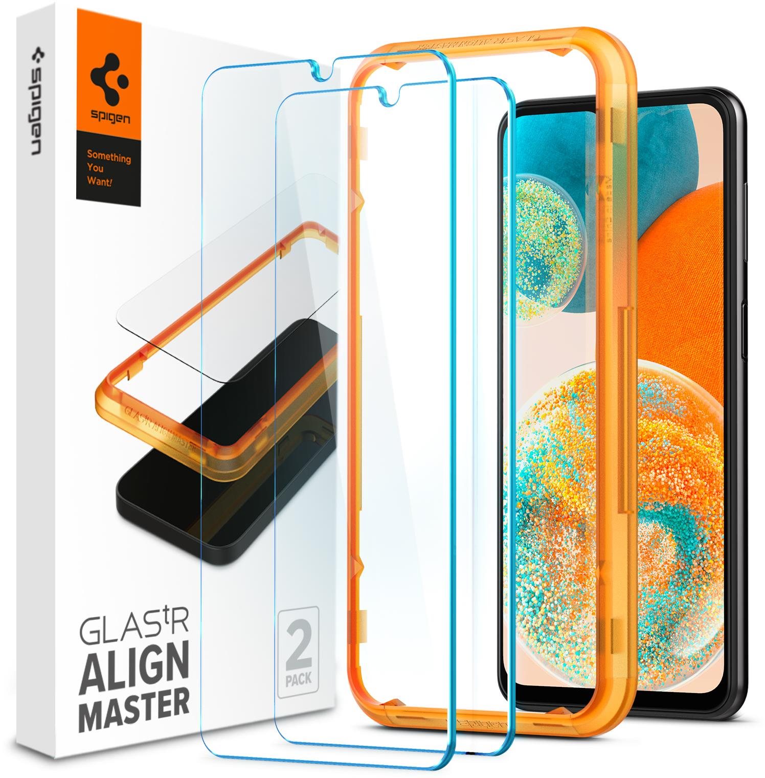 Spigen Glass AlignMaster 2 Pack Clear Samsung Galaxy A23 5G üvegfólia