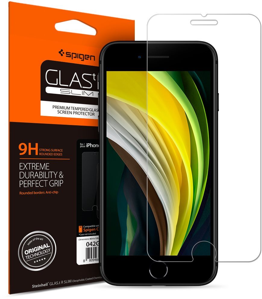 Spigen Glas.tR SLIM HD 1 Pack iPhone SE 2022/SE 2020/8/7 üvegfólia