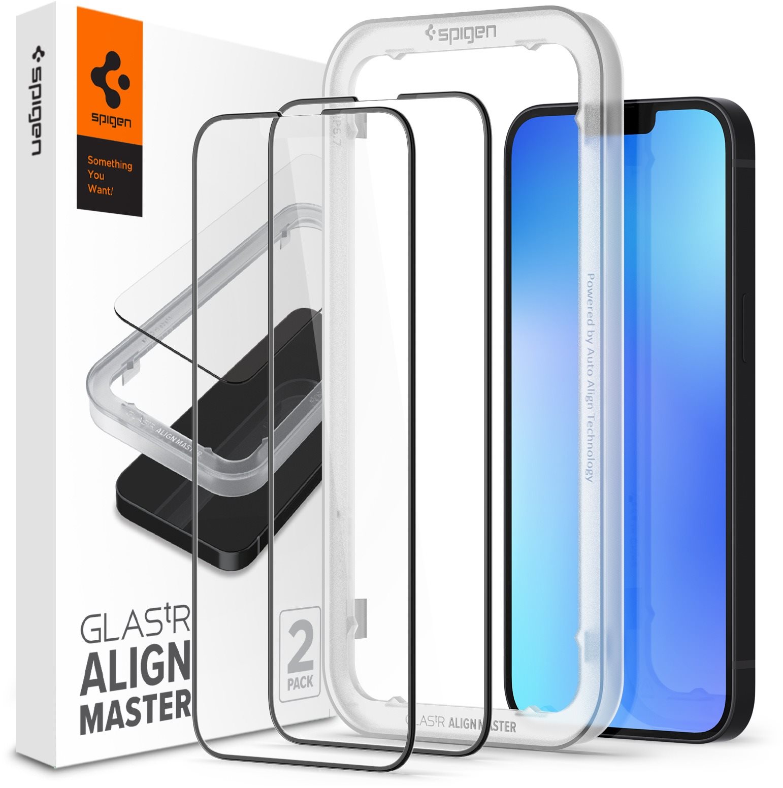 Spigen tR Align Master 2 Pack FC Black iPhone 14/ 13 Pro/ 13 üvegfólia