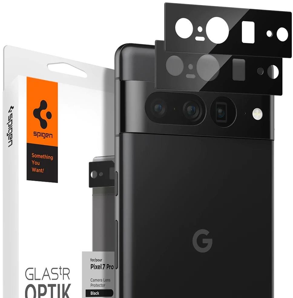 Spigen Glass Optik 2 Pack Black Google Pixel 7 Pro