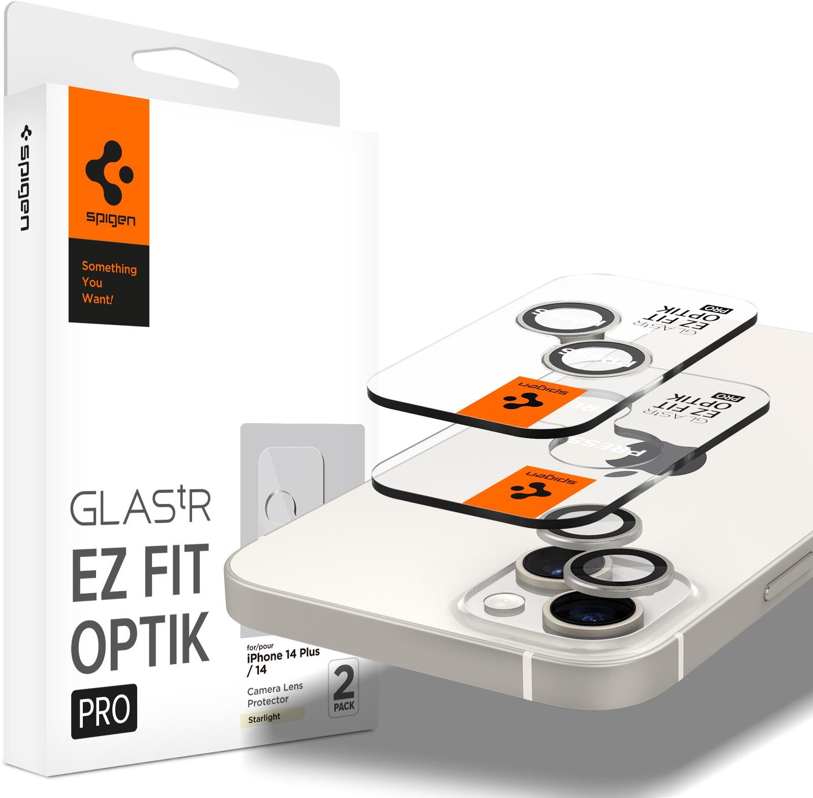 Spigen Glass EZ Fit Optik Pro 2 Pack Starlight iPhone 14/iPhone 14 Plus