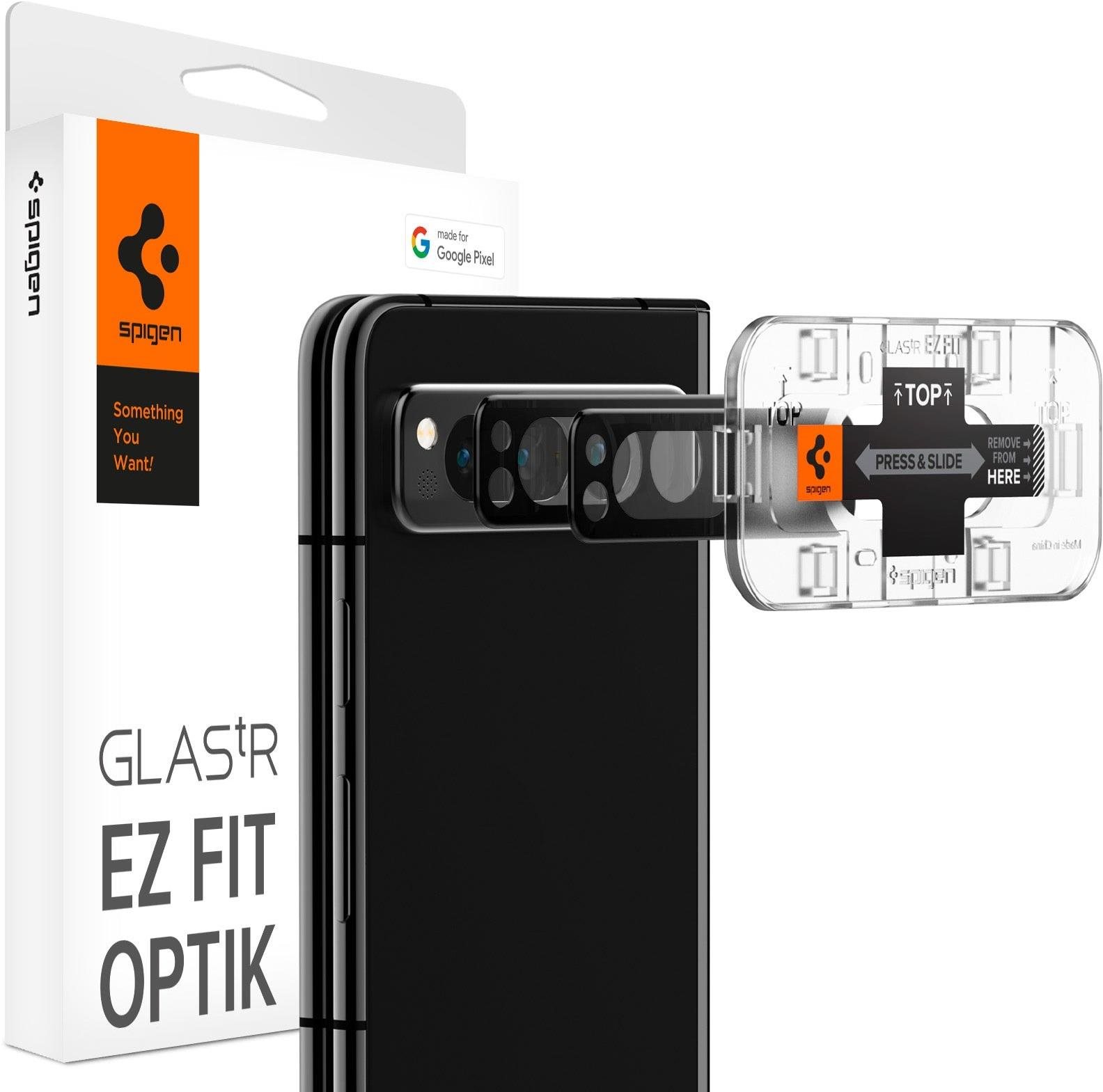Spigen Glass EZ Fit Optik Pro 2 Pack Black Google Pixel Fold üvegfólia