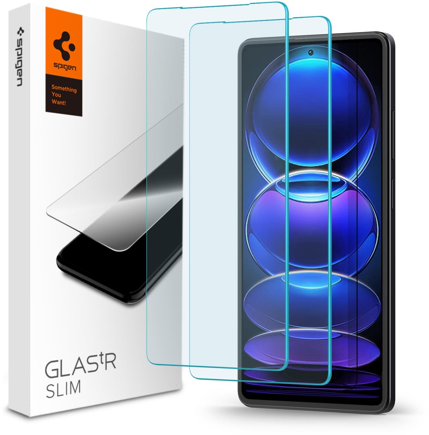 Spigen Glass TR Slim 2 Pack Xiaomi Redmi Note 12 Pro 5G/Redmi Note 12 Pro+ 5G/POCO X5 Pro 5G üvegfólia