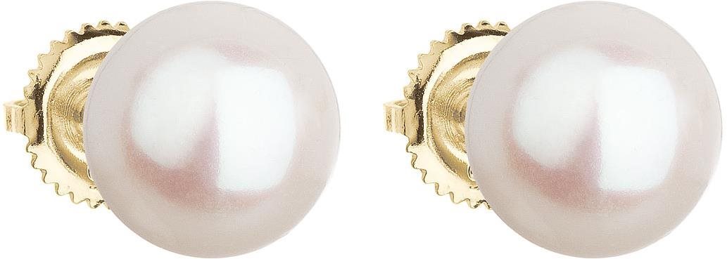 EVOLUTION GROUP 921005.1 bílá dekorovaná pravou perlou AAA 10-10,5 mm (Au585/1000, 0,68 g)
