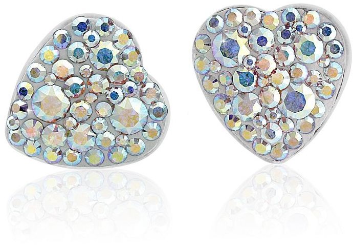 JSB Bijoux Swarovski® kristályokkal díszített szív fülbevaló (többszínű)
