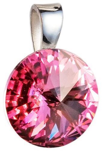 EVOLUTION GROUP 34112.3 rózsaszín medál Swarovski® kristályokkal díszítve (925/1000, 1,5 g)
