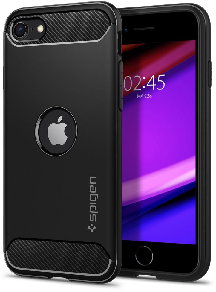 Spigen Rugged Armor Black iPhone SE 2020/SE 2022