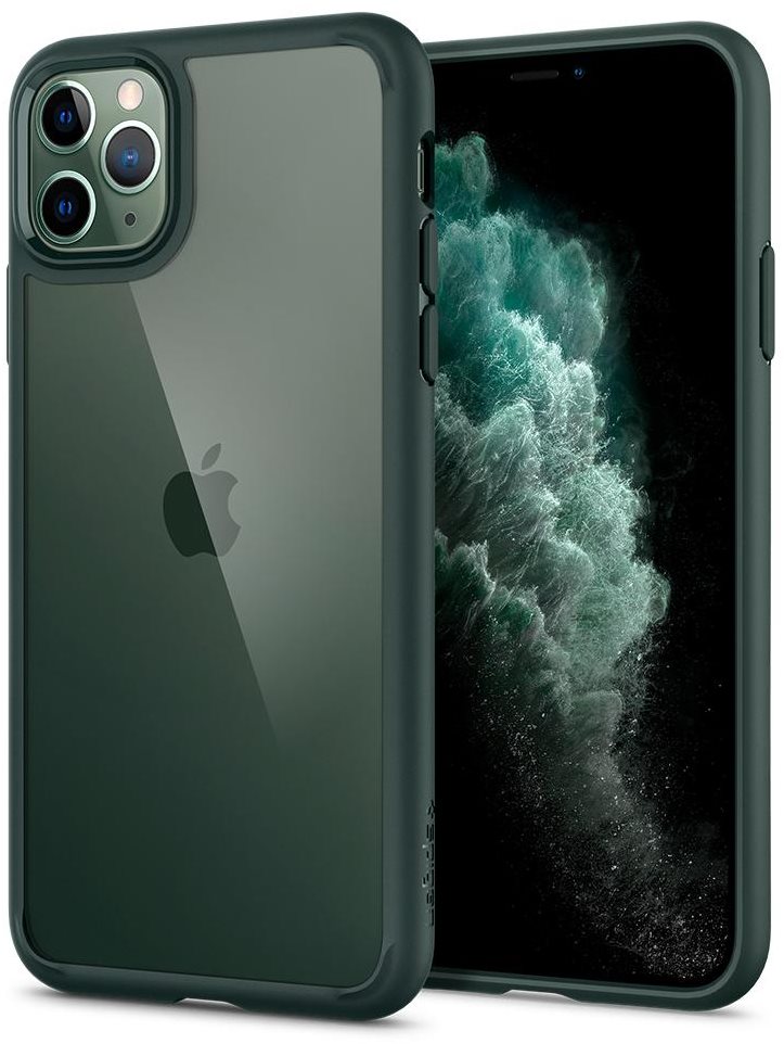 Spigen Ultra Hibrid Midnight Green iPhone 11 Pro zöld tok