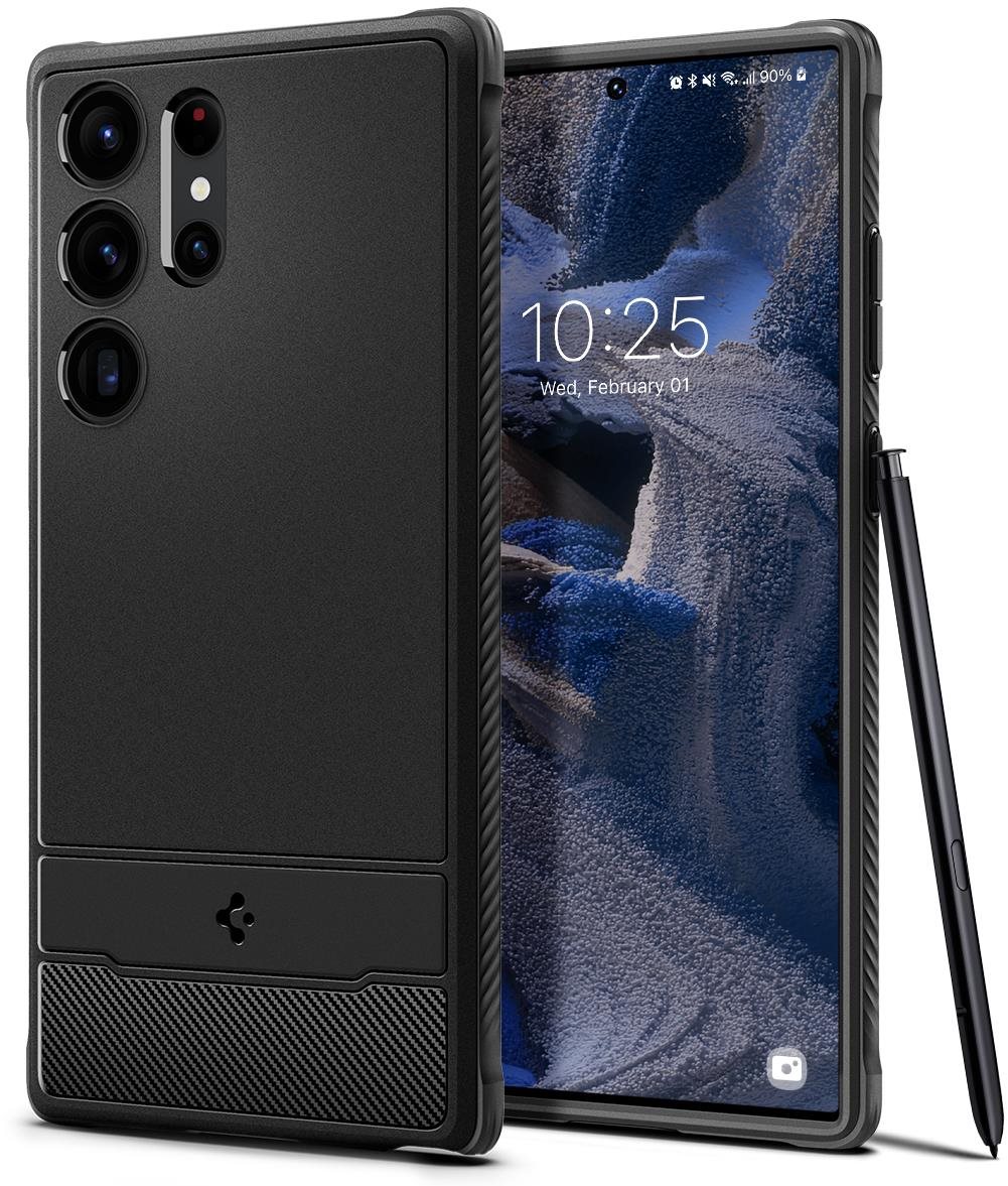 Spigen Rugged Armor Black Samsung Galaxy S23 Ultra tok