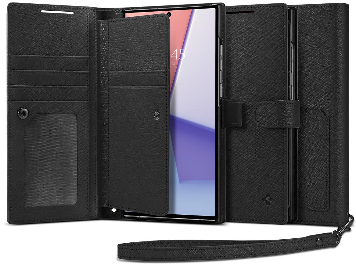 Spigen Wallet S Plus Samsung Galaxy S23 Ultra fekete tok