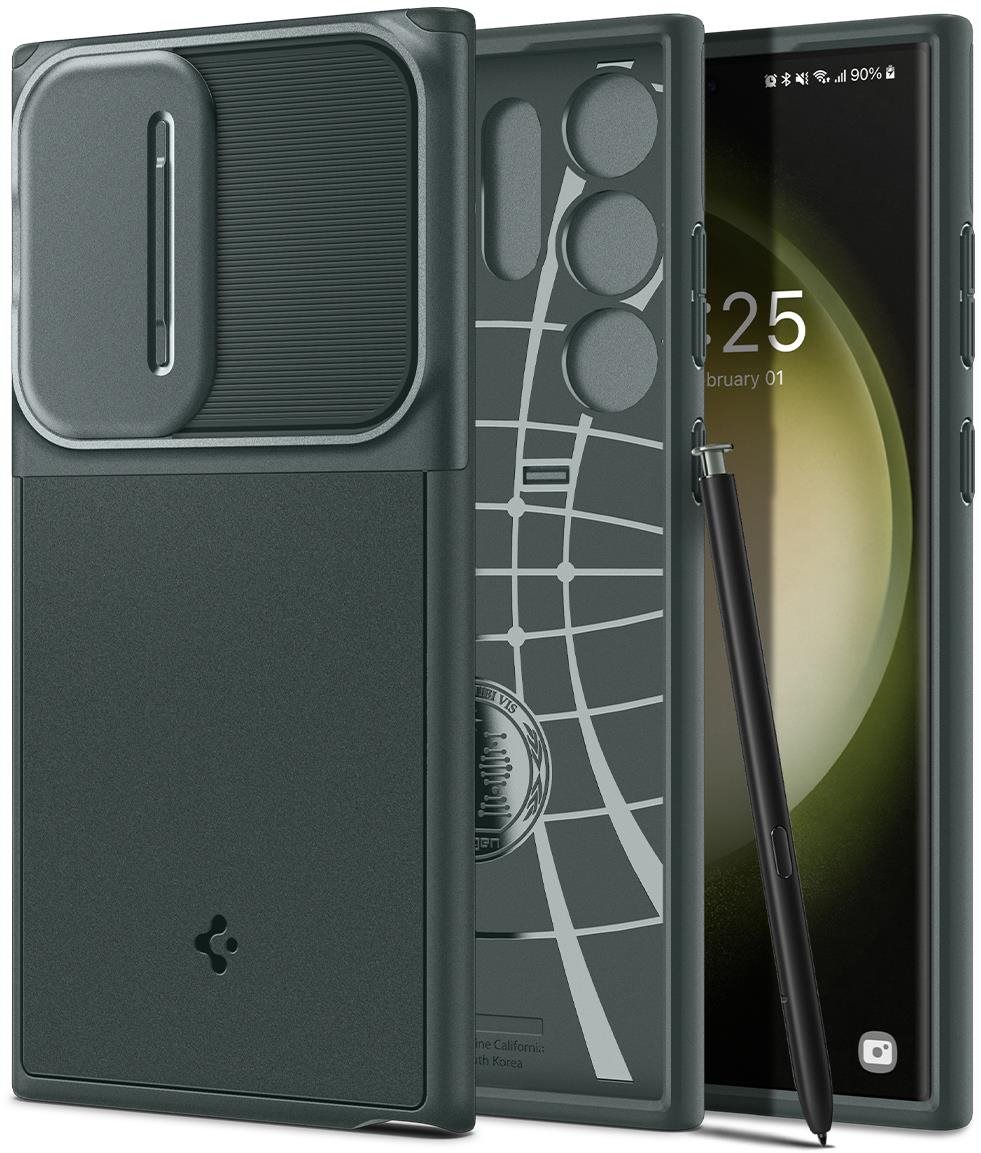 Telefon tok Spigen Optik Armor Abyss Green Samsung Galaxy S23 Ultra tok