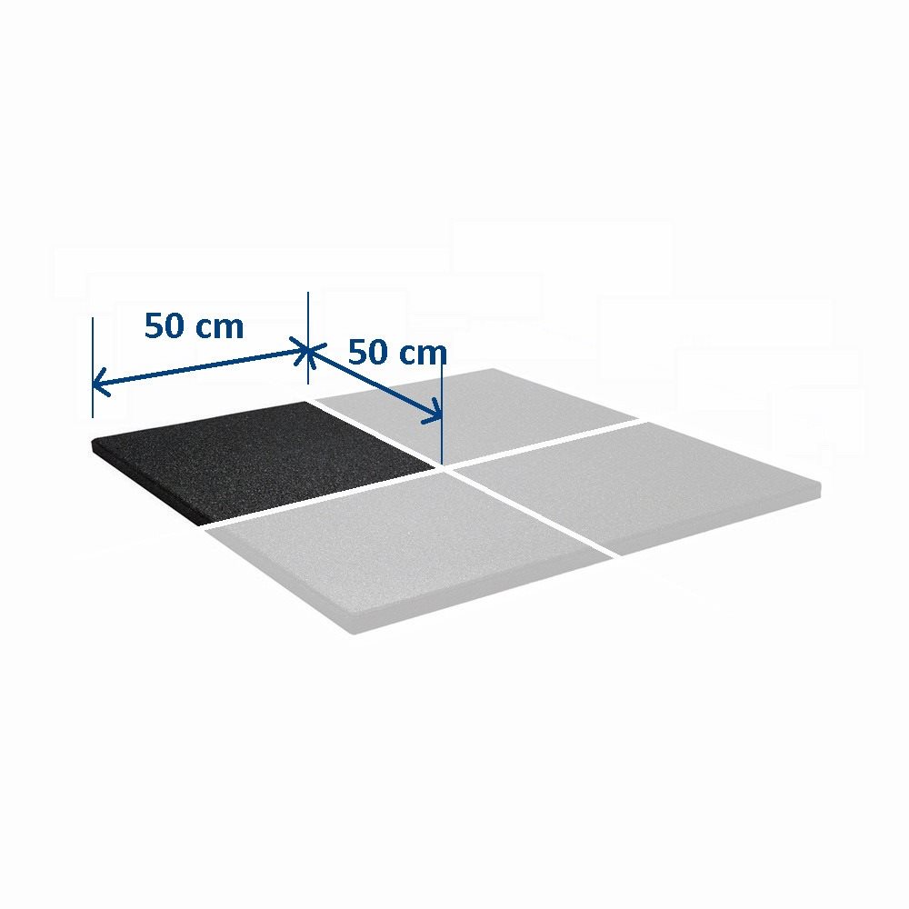 GF Home Basic Sport padlóburkolat 15 mm - fekete 0,5 x 0,5 m