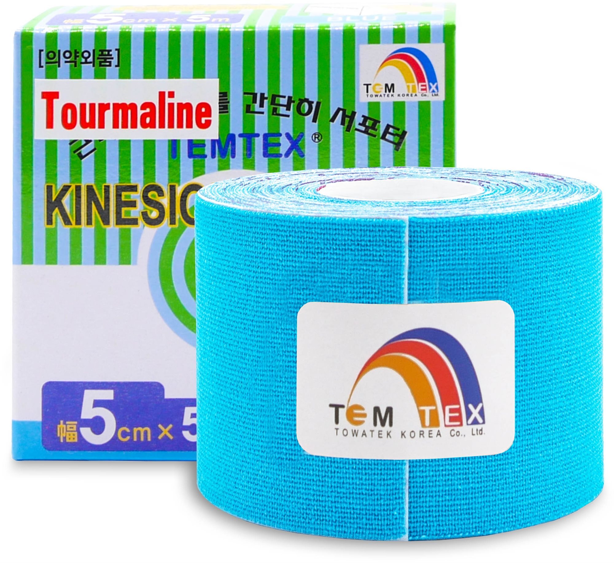 Temtex Tourmaline kék 5 cm-es kineziológiai szalag
