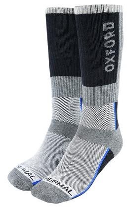 OXFORD Thermal Magas szárú zokni, szürke/fekete/kék