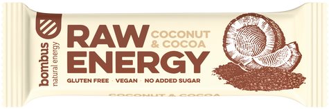 Raw szelet Bombus Raw Energy Coconut & Cocoa 50 g
