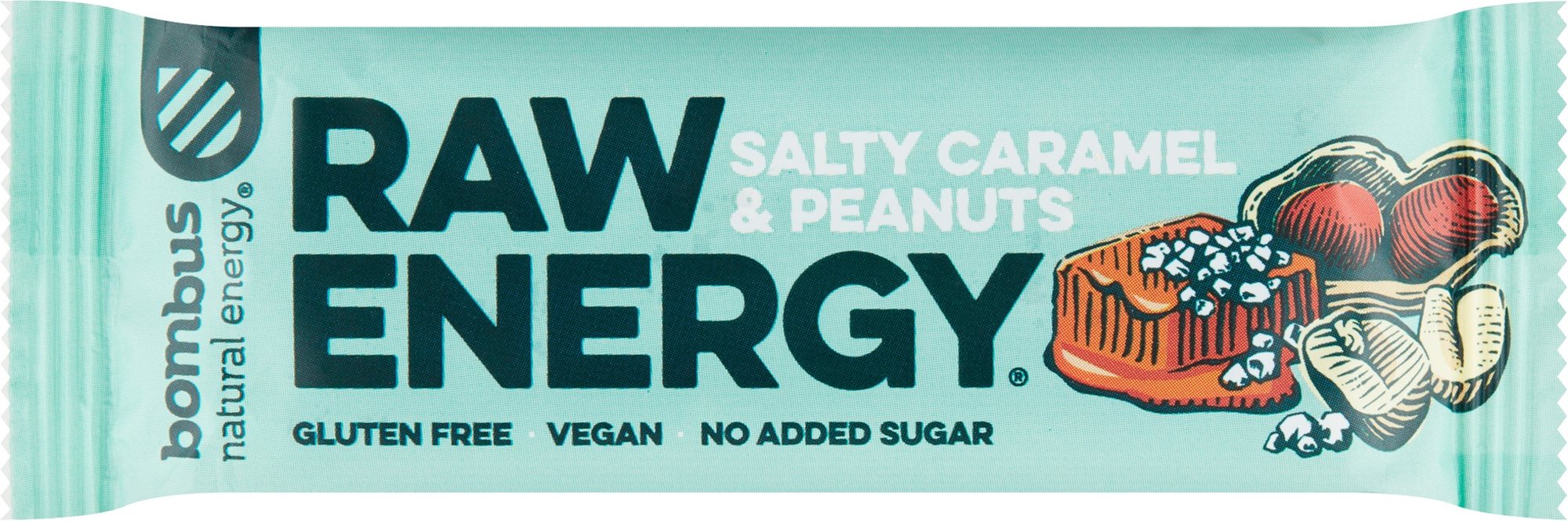 Bombus Raw Energy Salty Caramel & Peanuts 50 g