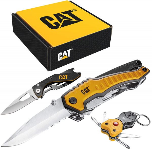 Caterpillar Multifunkciós ajándék készlet, 2 kés és kulcstartó CT240125