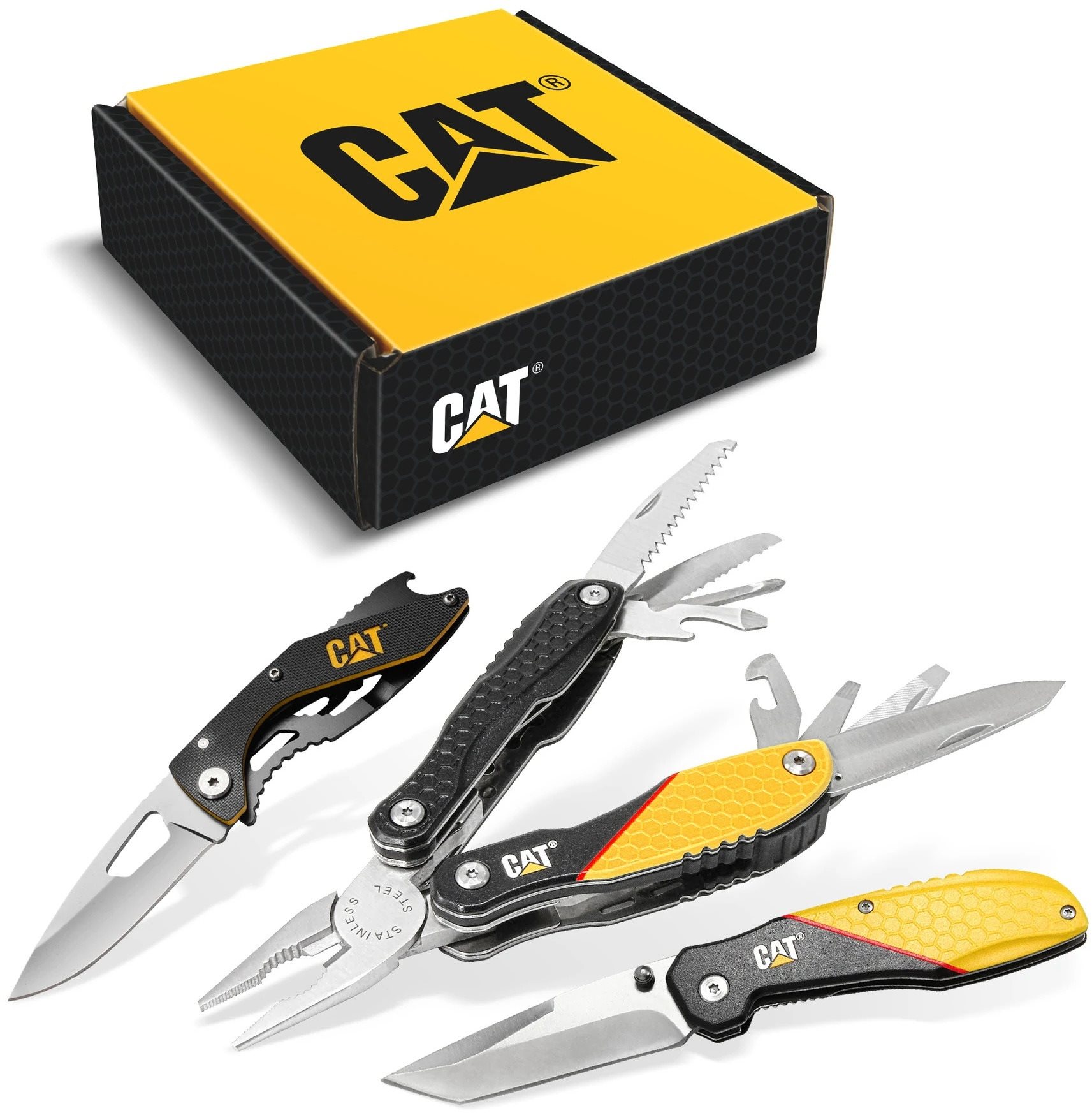 Caterpillar Multifunkciós ajándékkészlet, 2 kés és fogó CT240126
