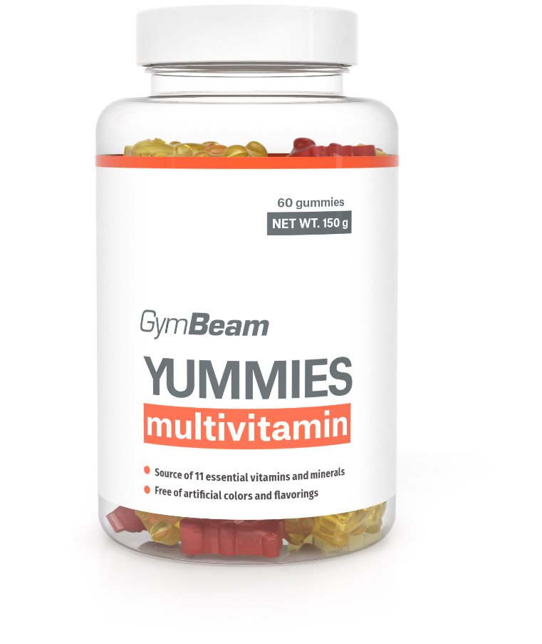 GymBeam Multivitamin Yummies 60 kapszula, orange lemon cherry