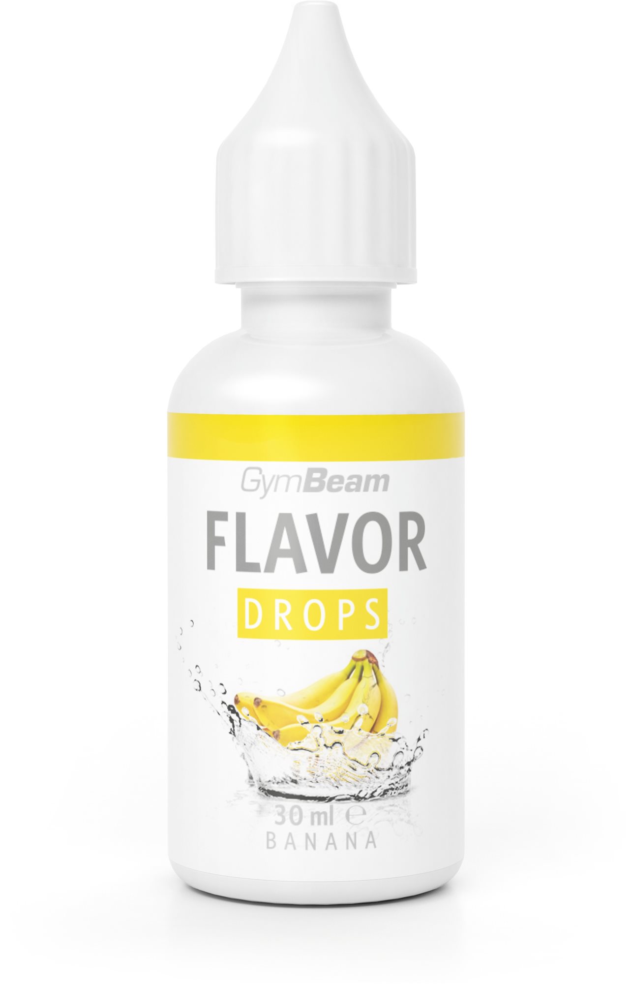 Édesítőszer GymBeam Flavor Drops 30 ml, banán