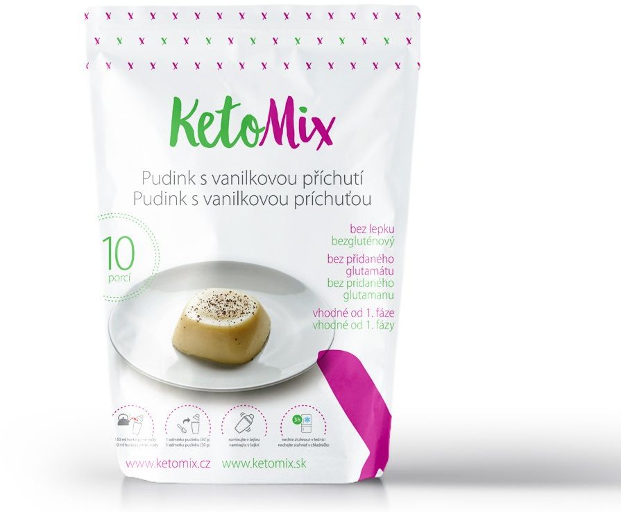 KetoMix Protein puding vanília ízesítéssel - 300 g (10 adag)