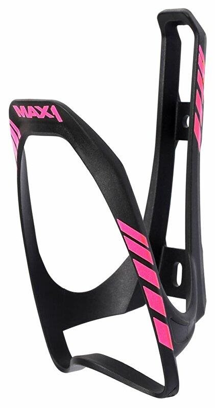 MAX1 Evo košík na lahve, fluo růžovo/černý
