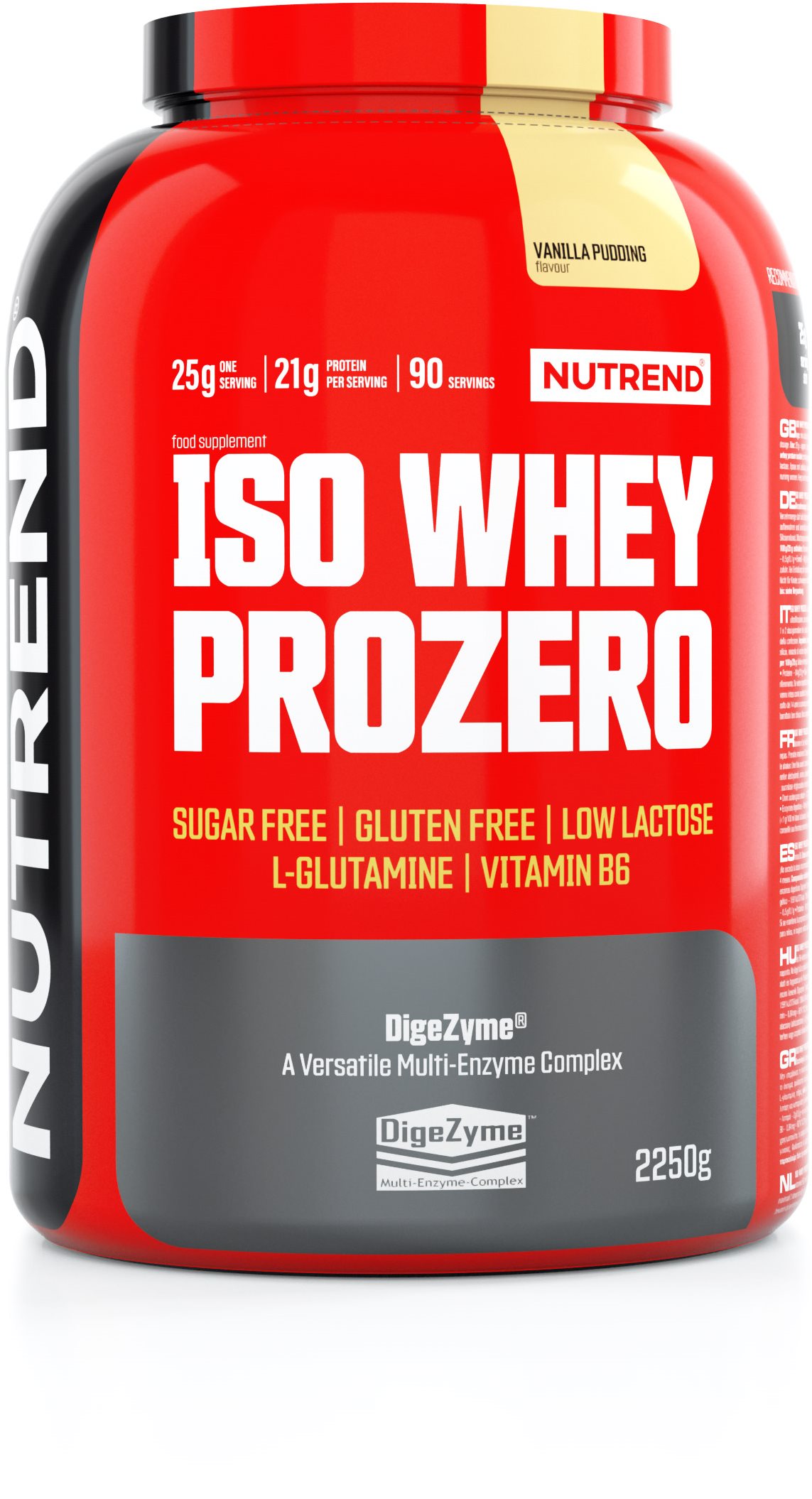 Nutrend ISO Whey Prozero, 2250 g, pudinková vanilka