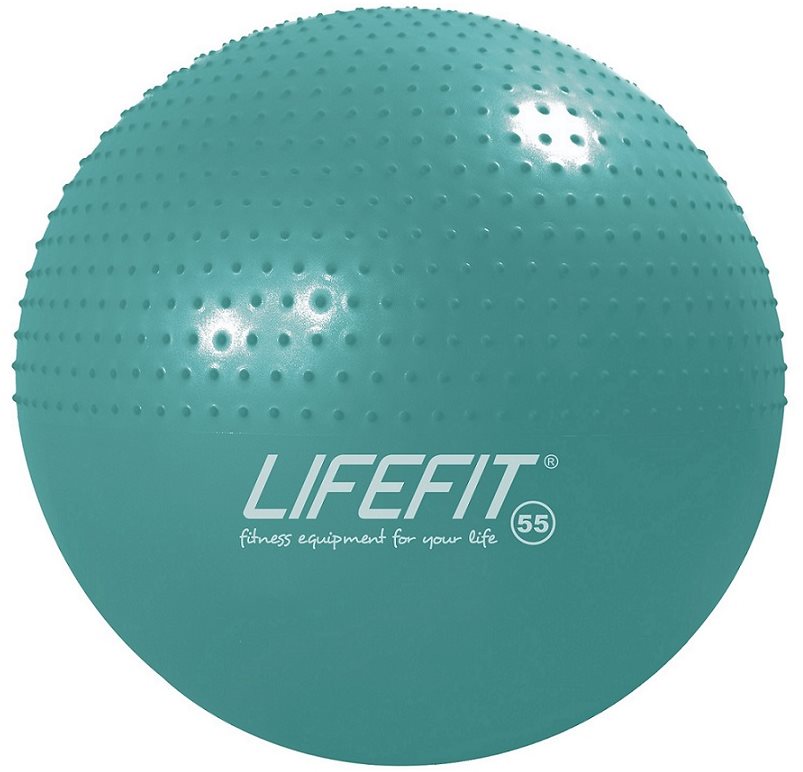 Lifefit Masszázs labda 55 cm, türkiz