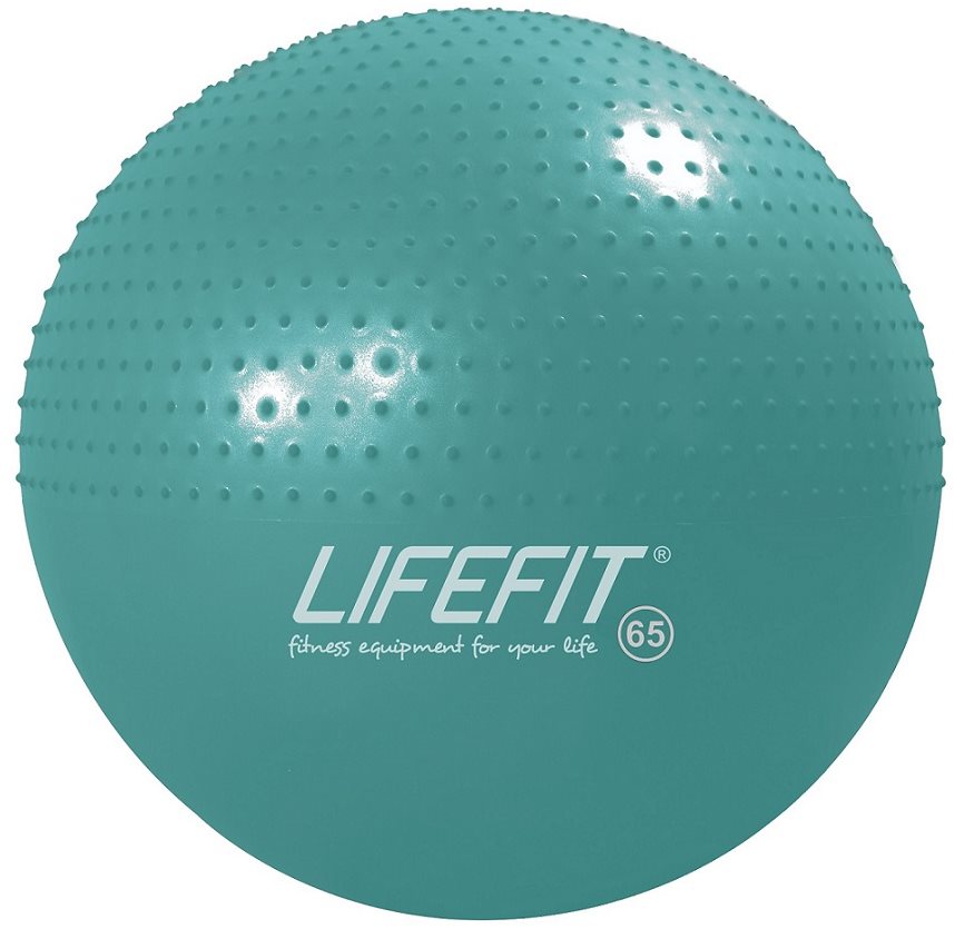Lifefit Masszázs labda 65 cm, türkiz
