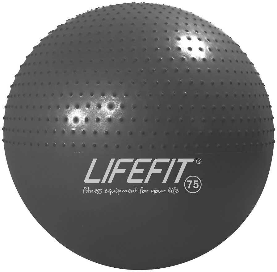 Lifefit masszázslabda 75 cm, sötétszürke
