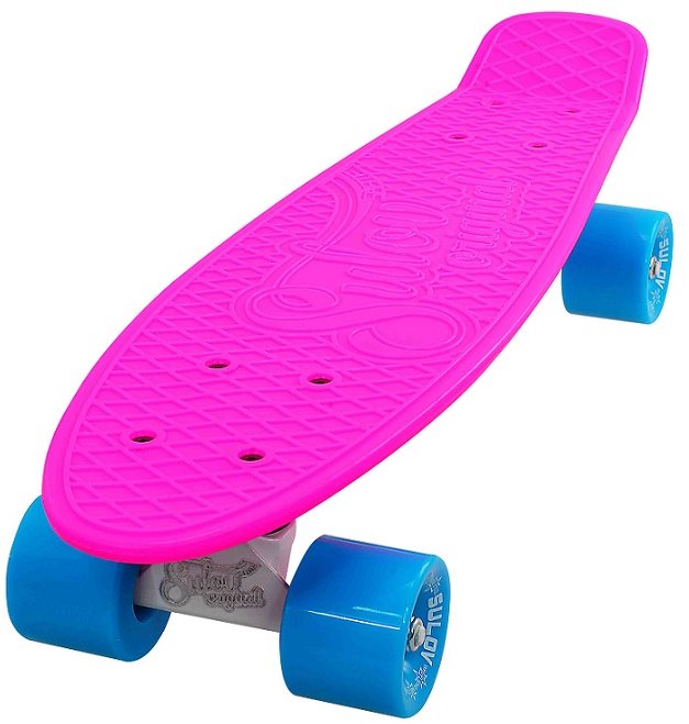 Penny board gördeszka Sulov Neon Speedway rózsaszín-kék-fehér